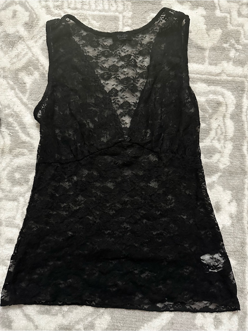 Brandy Melville Black Sheer Lace Sleeveless Chemise